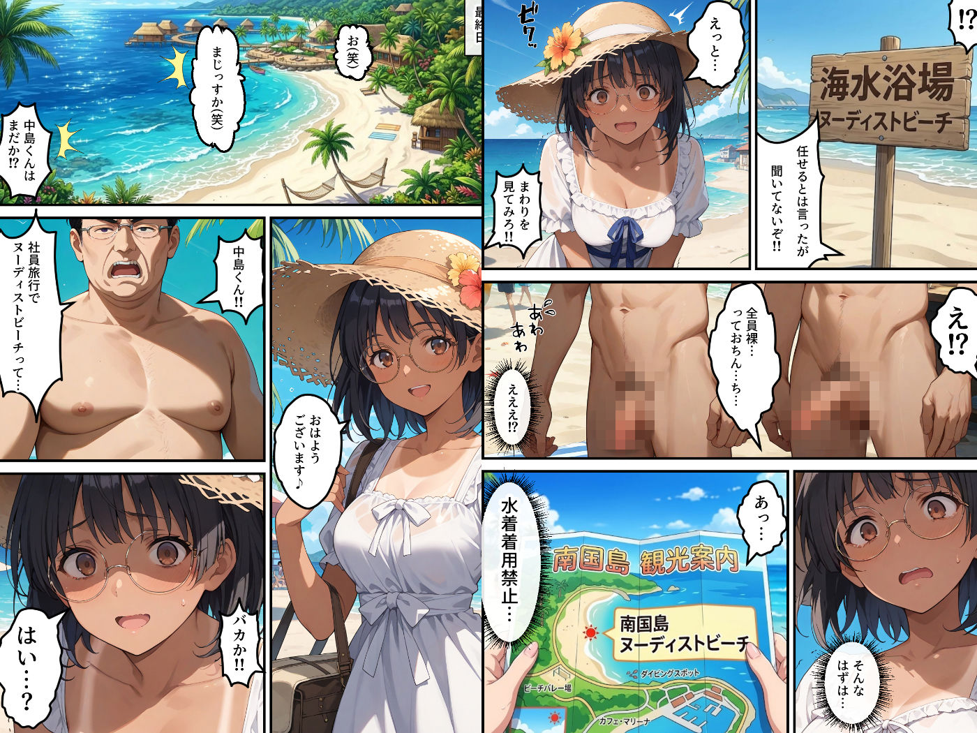 社員旅行でヌーディストビーチってバカなのか！？ー完璧新人ちゃんの失敗プラン！_5-1