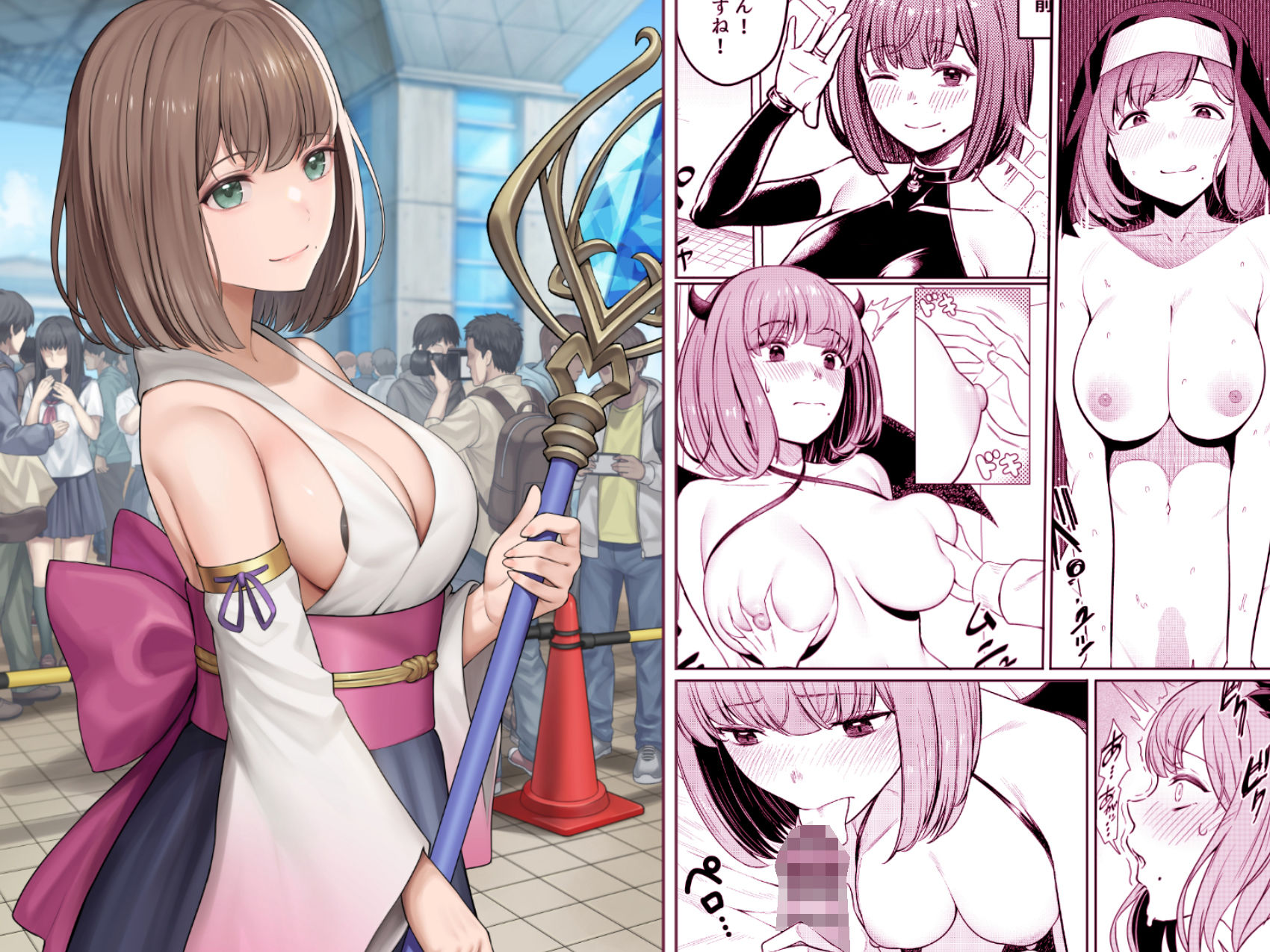 撮影中にコスプレイヤーと秘密のオフパコする話_010