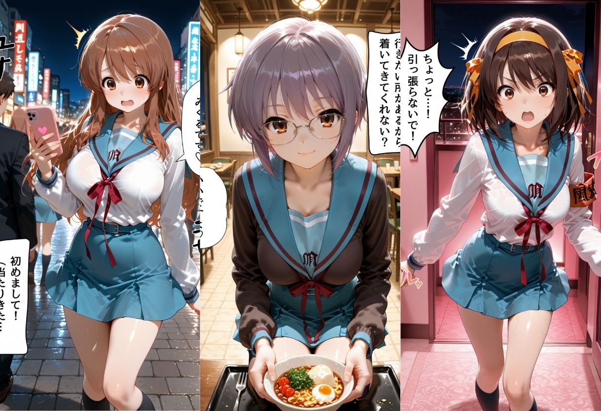 マッチングアプリで出会った美女をメス堕ちさせた話-涼○ハルヒの憂鬱編_001