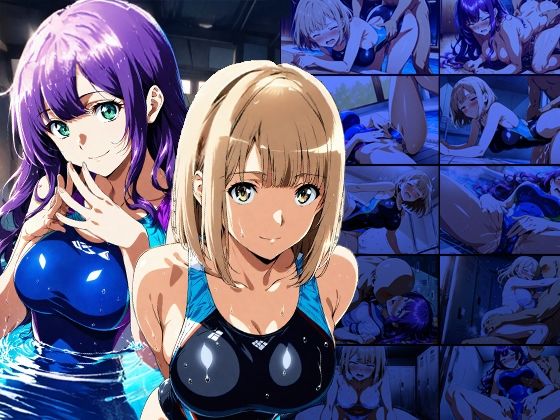 爆乳茶髪紫髪水泳美少女が熱血教師と水着姿孕ませ交尾【4K】_001